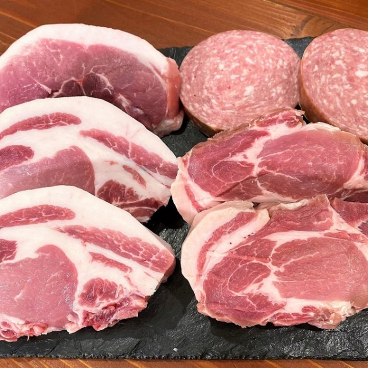 冬ギフト お歳暮 御祝 ◎ 静岡ブランド豚 LYB豚(ルイビぶた) 4種1200g ルイビ豚化粧箱 ステーキセット【FUJIBOKU】 【短冊のし紙対応】