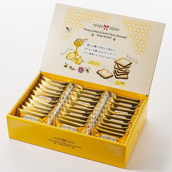 御礼 御祝 お土産定番◎ はちみつクッキーとバター風味のチョコレートのラングドシャ（30枚入り） 【9800円以上送料無料対象（常温）】 【伊豆・村の駅】 【短冊のし対応可】