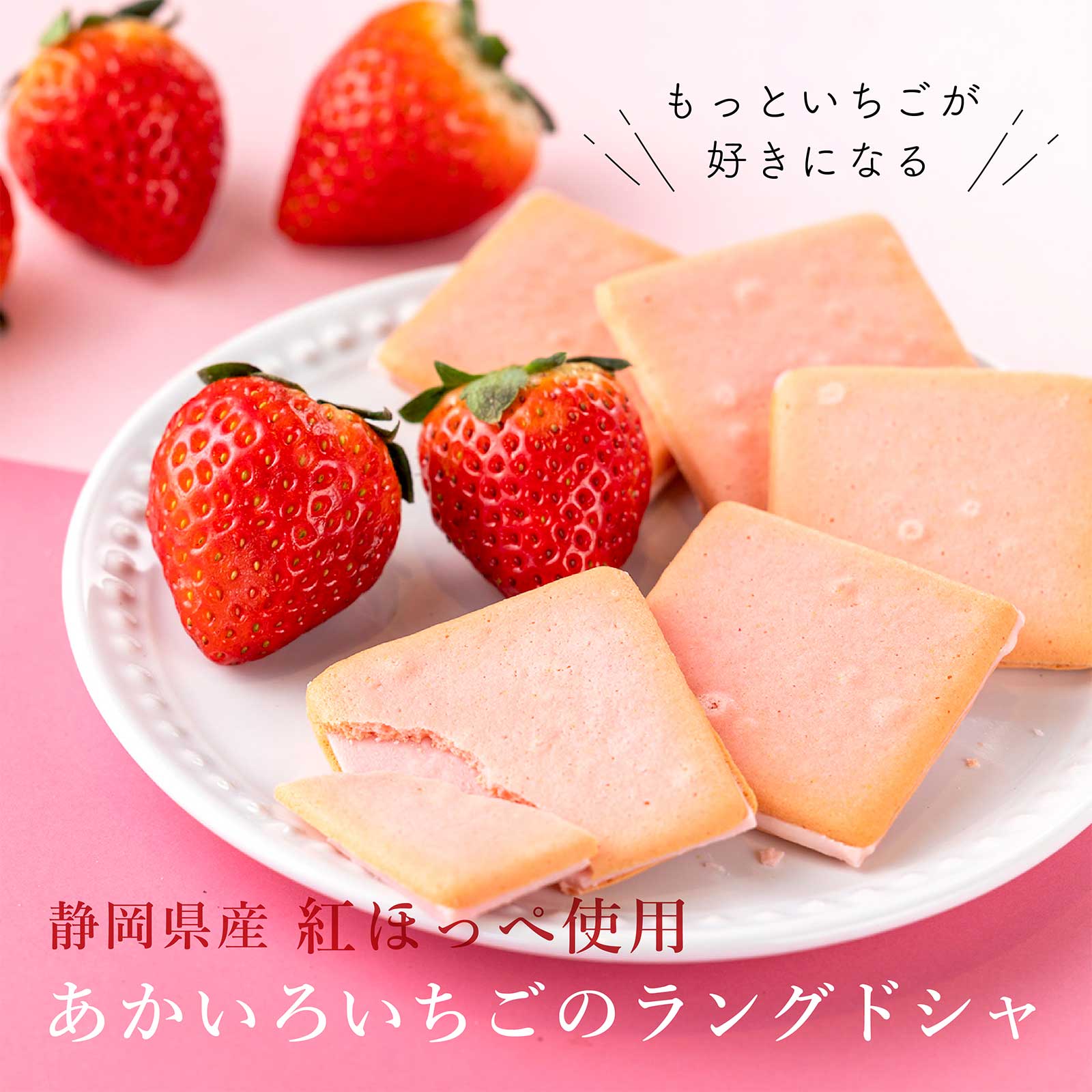 冬ギフト お歳暮 ◎ 苺 チョコレート クッキー あかいろいちごのラングドシャ　24枚入 スイーツ【いちごBonBonBERRY】【9800円以上送料無料対象（常温）】【短冊のし対応可】