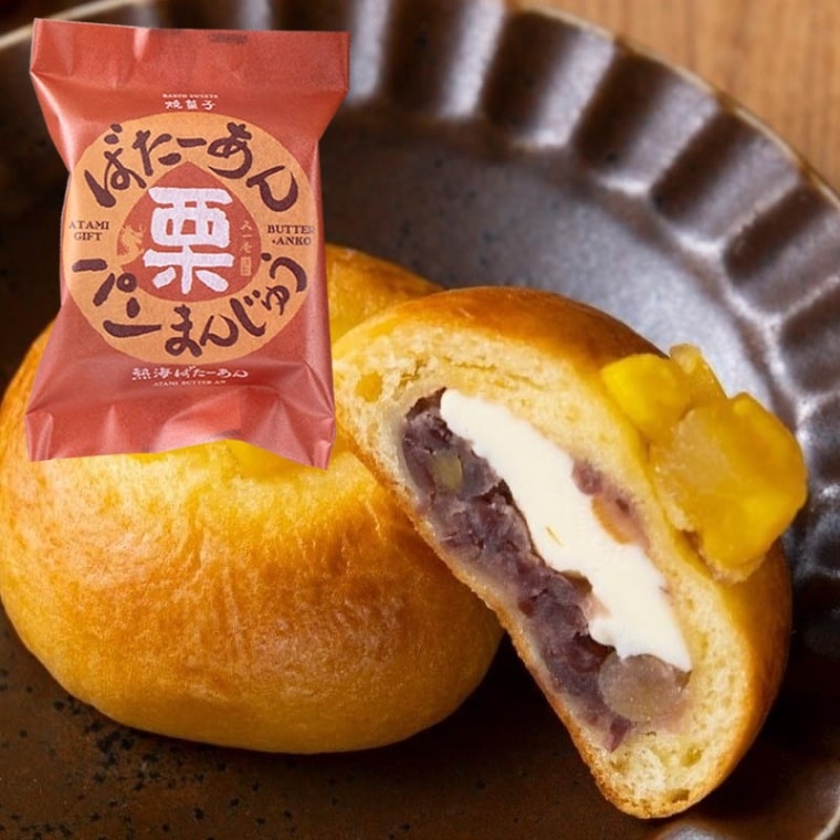 栗味 ◎ 熱海ばたーあんぱんまんじゅう 小豆と栗の 詰め合わせ3箱セット(1箱:あずき3個・栗3個) 【熱海ばたーあん】 【のし対応可】