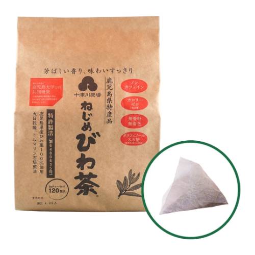 【あす着対応】【2包増量中】十津川農場 ねじめびわ茶120 (2gティーバック 120包入）