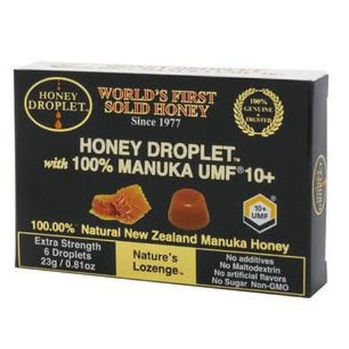 【お買上特典】【ゆうパケット対応可】ハニードロップレットUMF10+ マヌカ　23g(6粒） 【ハニージャパン】