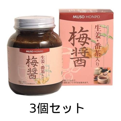 生姜・番茶入り梅醤（うめしょう）250g（梅醤番茶）×3個セット 【無双本舗】