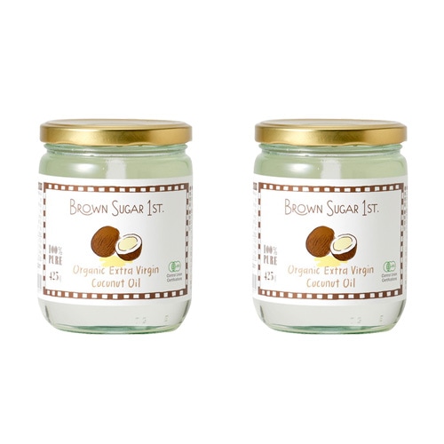 ブラウンシュガーファースト 有機エキストラヴァージンココナッツオイル　425g×2個セット  【無漂白・無精製】【あす着対応】