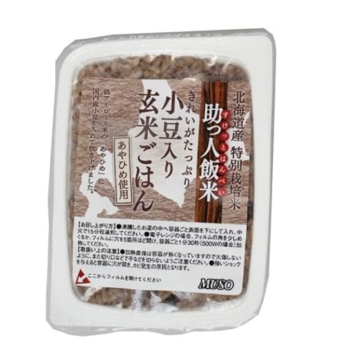 【お買上特典】助っ人飯米・小豆入り玄米ごはん (160g) 【ムソー】