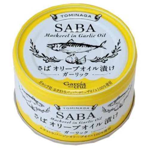 さばオリーブオイル漬け　ガーリック（缶） （150g） 【富永貿易】