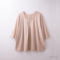 【竹布特典】TAKEFU タックフレア―Tシャツ ピンクベージュ【ナファ生活研究所】|健康衣料・繊維製品|健康衣料・健康雑貨