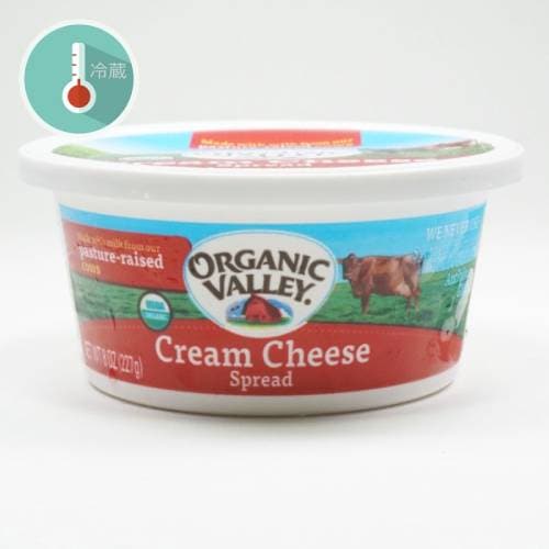 【通年クール便】有機クリームチーズ（226g） 【Organic Valley (US)】※通年クール便発送（別途1850円+配送料）※キャンセル・同梱不可