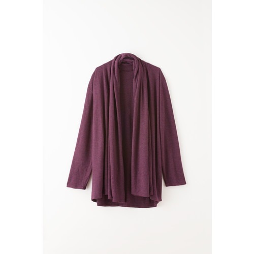 【竹布特典】癒布 2WAYカーディガン 野葡萄（のぶどう） Ｍ～Ｌ 【ナファ生活研究所】