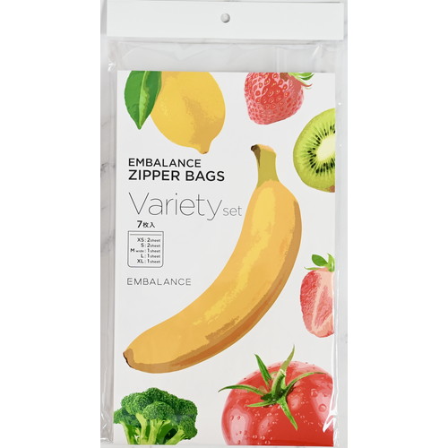 【ゆうパケット対応可（3個まで）】EMBALANCE ジッパーバッグ バラエティーセットZIPPERBAGS Variety set 7枚入  【エンバランス】