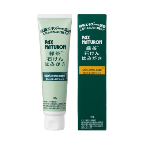パックスナチュロン緑茶石けんはみがき 120g 【太陽油脂】