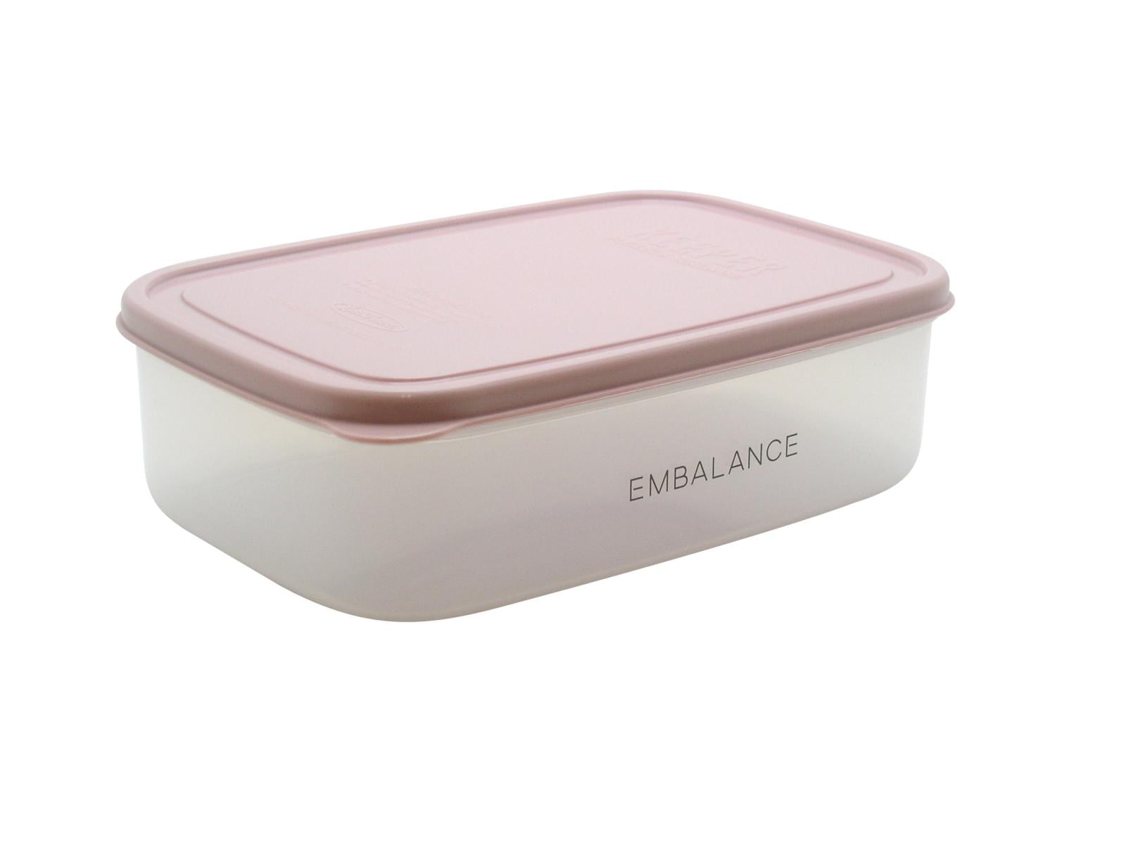 レクタングルコンテナ L（1270ml） パステルピンク 【エンバランス】 EMBALANCE RECTANGLE CONTAINER 【エンバランス】