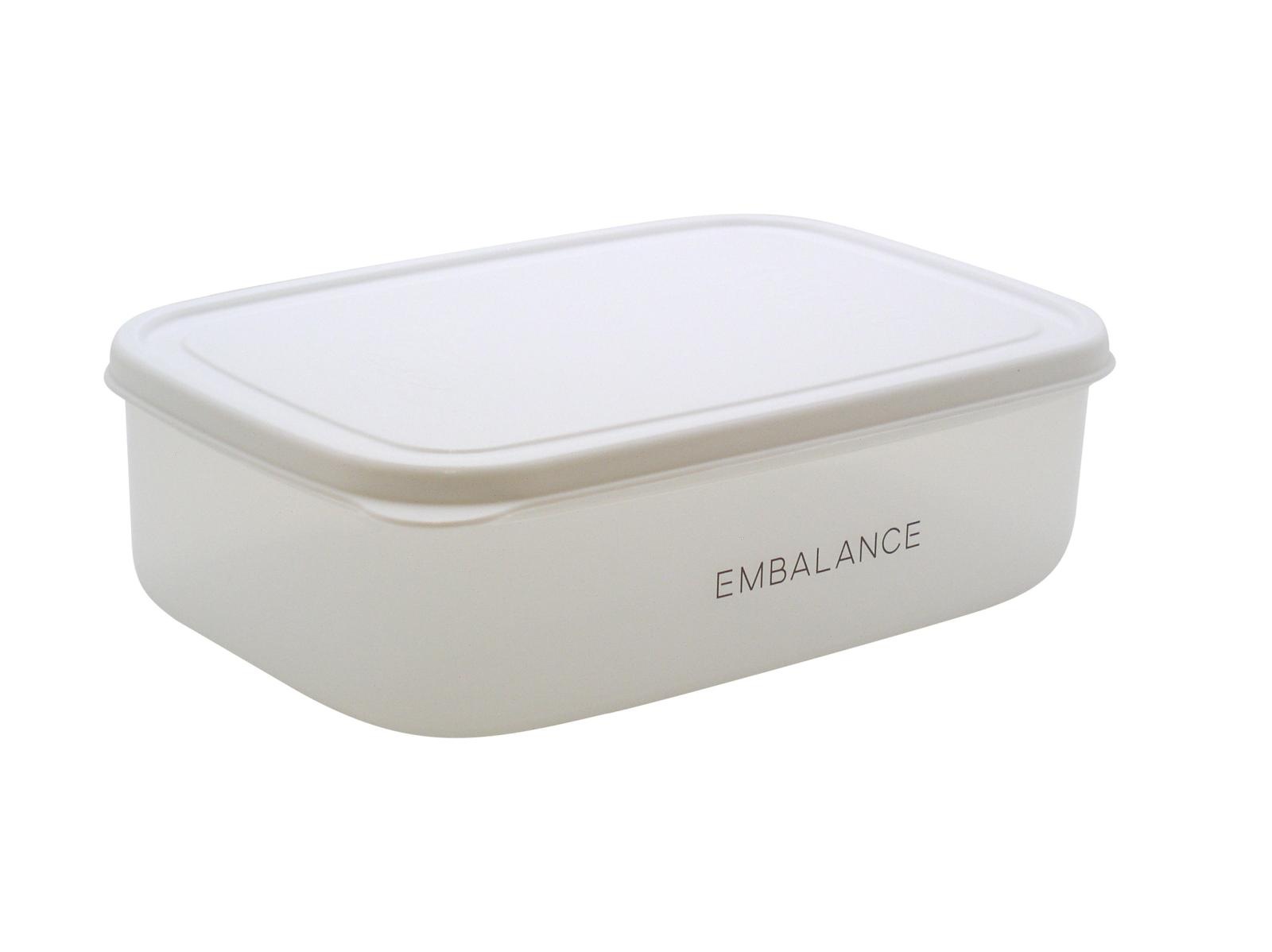 レクタングルコンテナ L（1270ml） ホワイト 【エンバランス】 EMBALANCE RECTANGLE CONTAINER 【エンバランス】|キッチン用品|キッチン用品・食器・調理器具
