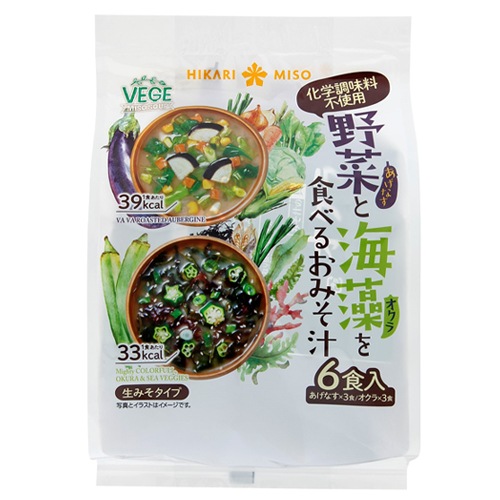 野菜と海藻を食べるおみそ汁 （6食 ） 【ひかり味噌】|加工食品|自然食品・厳選食品