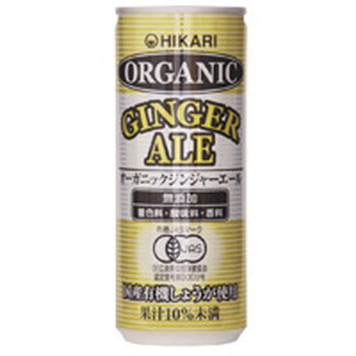 オーガニックジンジャーエール （250ml×90缶） 【ヒカリ】 ※荷物総重量20kg以上で別途料金必要