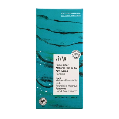 【お買上特典】VIVANI オーガニックダーク塩チョコレート75% 80g 【ニコウトレーディング】|菓子類|自然食品・厳選食品