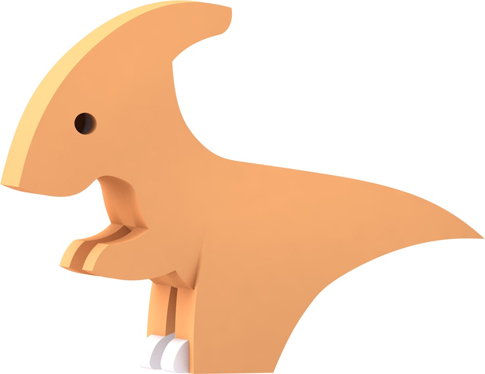 ハーフトイズ・パラサウルス（HTD006） 【ハーフトイズ / Yantai Halftoys Ltd.】 【3歳頃から】 ※キャンセル不可|ブラザ−ジョルダン社のおもちゃ|知育玩具