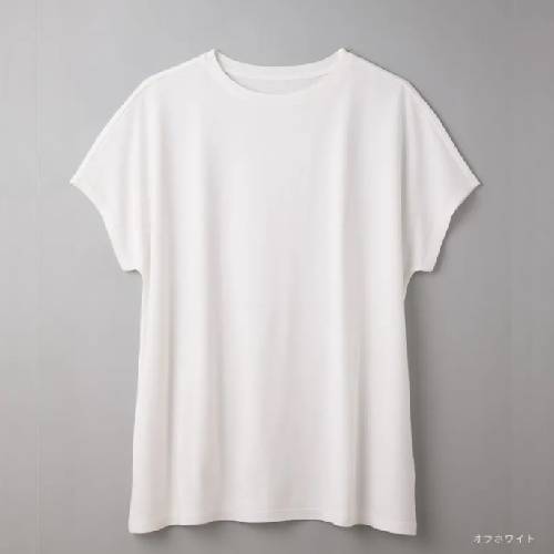 【竹布特典】ショートスリーブTシャツ オフホワイト M～L 【ナファ生活研究所】
