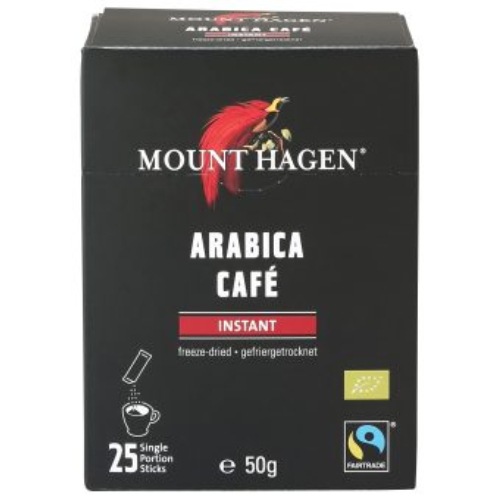 オーガニックフェアトレード インスタントコーヒー スティック 50g（2g×25本） 【マウントハーゲン】