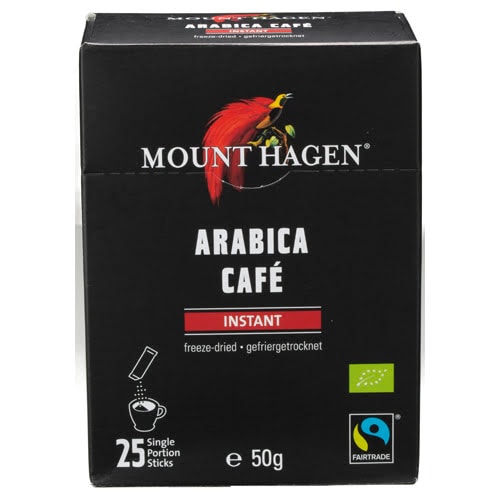 オーガニックフェアトレード インスタントコーヒー スティック 50g（2g×25本） 【マウントハーゲン】