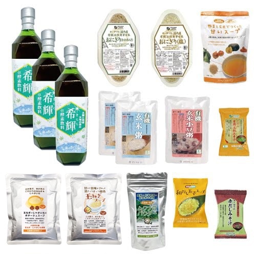 希輝（きらら）酵素飲料2160ml＋断食回復食スペシャルセット3日分＋青パパイヤー酵素食品6袋付（説明書付）