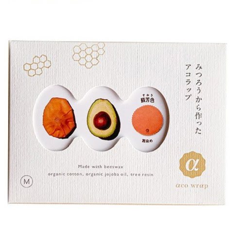 【お買上特典】みつろうラップ・すおう色M （直径：190mm） 【acowrap】