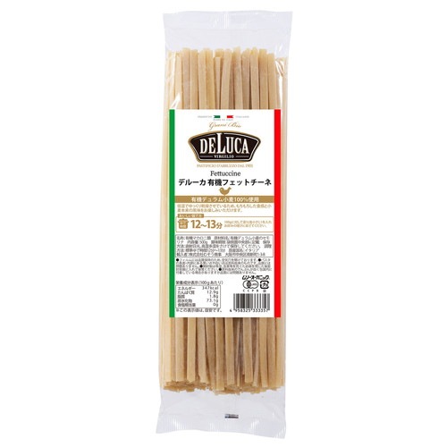 【お買上特典】オーガニックパスタ・フェットチーネ（DeLuca) （500g) 【むそう】|米・小麦・シリアル|自然食品・厳選食品