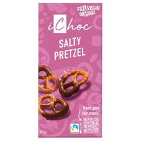 【お買上特典】オーガニックチョコ・ソルティプレッツェル （80g) 【ichoc】|菓子類|自然食品・厳選食品