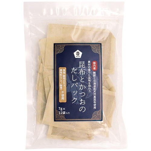 【お買上特典】昆布とかつおのだしパック （7g×12） 【ムソー】
