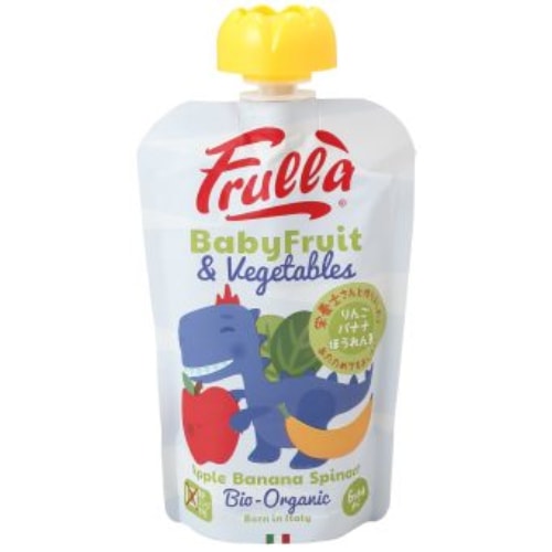 Frulla 有機ベビースムージー りんご・バナナ・ほうれん草 （100g） 【リブインコンフォート】