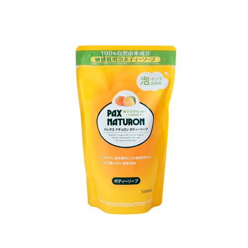 パックスナチュロン ボディーソープ 詰替用 柚子みかんの香り （500ml） 【太陽油脂】