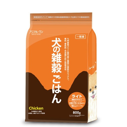 犬の雑穀ご飯 ライト （800g） 【アニマルワン】|ペットフード|ペットグッズ
