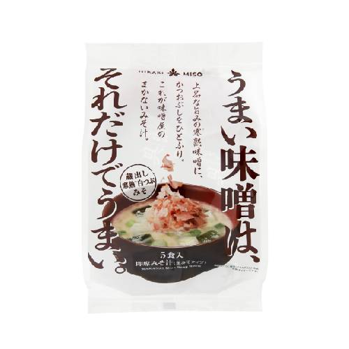 味噌屋のまかないみそ汁 蔵出し寒熟白つぶみそ （5食） 【ひかり味噌】