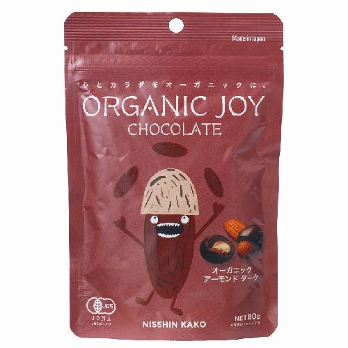 ORGANIC JOY CHOCOLATE オーガニックアーモンドダーク （80g） 【日新化工】