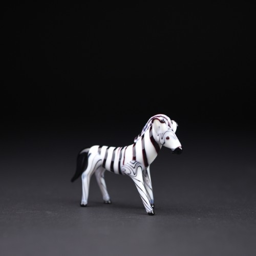 アートガラス・ゼブラ （CB1043） 【カーサボニータ/Casa Bonita Art of Glass】※キャンセル不可