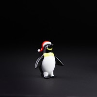 アートガラス・ペンギンサンタ （CB2903） 【カーサボニータ/Casa Bonita Art of Glass】※キャンセル不可|ブラザ−ジョルダン社のおもちゃ|知育玩具