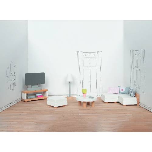 ドールハウス・リビングセット （GK1494） 【ゴルネストアンドキーセル/Gollnest & Kiesel GmbH & Co. KG】※キャンセル不可|ブラザ−ジョルダン社のおもちゃ|知育玩具