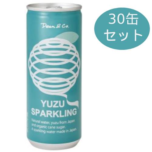 ゆずスパークリング （250ml×30缶セット） 【Dean＆Co】