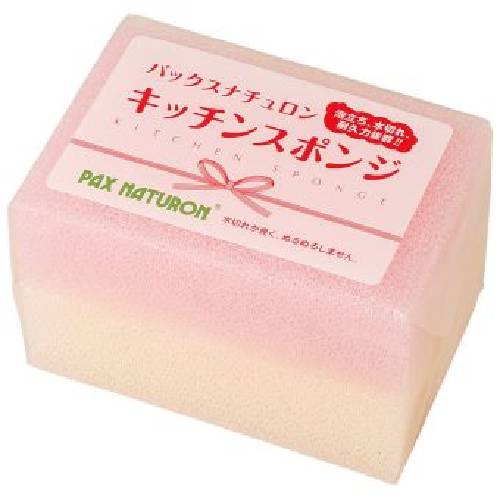 パックスナチュロン キッチンスポンジ 紅白2個組 （1組） 【太陽油脂】