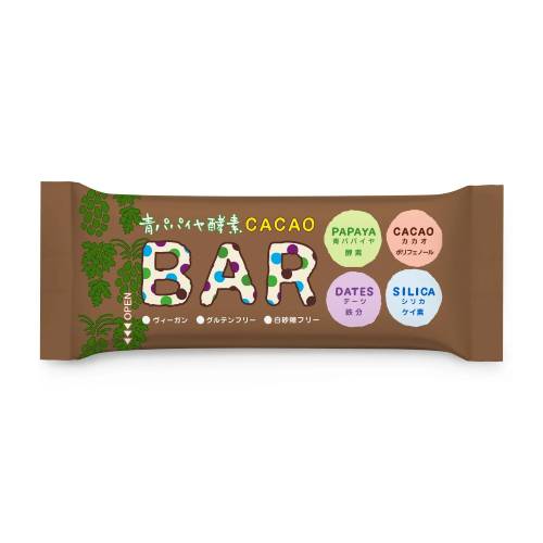 【ゆうパケット対応】青パパイヤ酵素入り カカオバー CACAO BAR （35g） 【三旺インターナショナル】