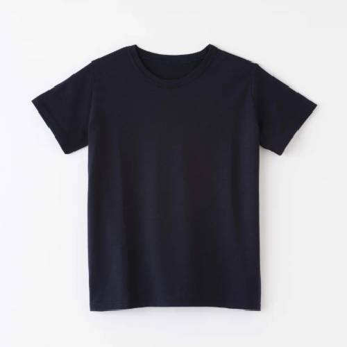 キッズTシャツ asobo! ダークネイビー 120 【空飛ぶ竹ガーゼ社】