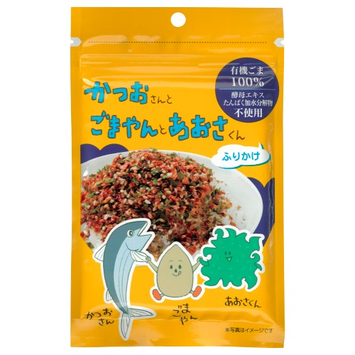【ゆうパケット対応】かつおさんとごまやんとあおさくんふりかけ （30g） 【和田萬】|ふりかけ・漬物・佃煮|自然食品・厳選食品
