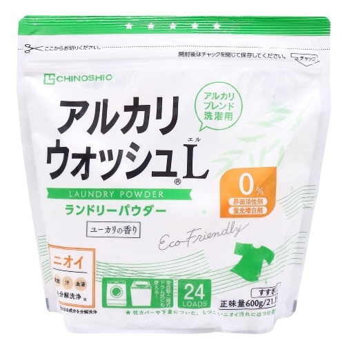 【お買上特典】アルカリウォッシュLランドリーパウダー ユーカリの香り （600g） 【地の塩社】