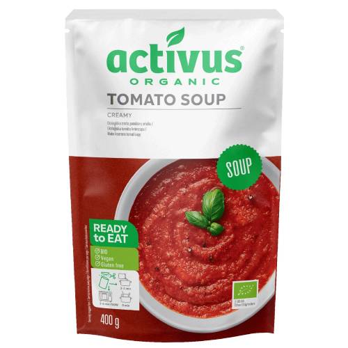 【お買上特典】activus オーガニックトマトスープ （400g） 【むそう】※キャンセル不可