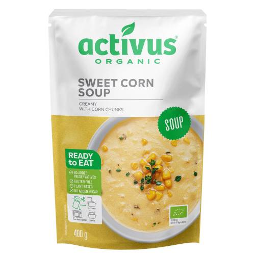 【お買上特典】activus オーガニックコーンスープ （400g） 【むそう】※キャンセル不可
