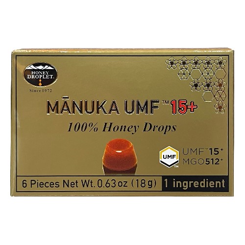 【お買上特典】【ゆうパケット対応可】ハニードロップレットUMF15+ マヌカ 18g（6粒） 【ハニージャパン】