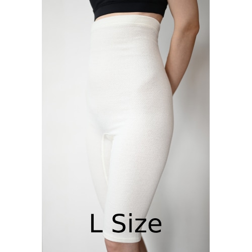 天使のはらまきパンツハーフ丈 オフホワイト Lサイズ 【エンバランス】