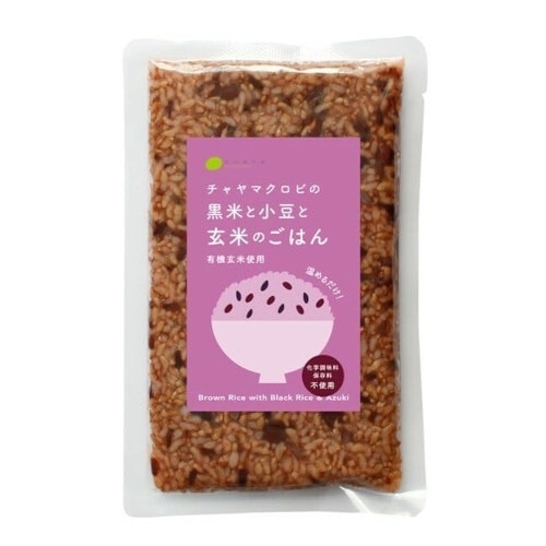 【ゆうパケット対応】CHAYA（チャヤ） マクロビオティックス レトルトご飯 黒米と小豆と玄米のごはん （160g）※賞味期限26年04月01日まで 在庫限り ※返品不可 ※キャンセル不可