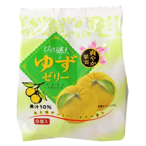 とろける寒天 ゆずゼリー （22g×8個） 【片山食品】