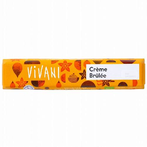 【ゆうパケット対応】ViVANIオーガニックチョコレートバークリームブリュレ （40g） 【ニコウトレーディング】※賞味期限26年08月31日まで 在庫限り ※返品不可 ※キャンセル不可